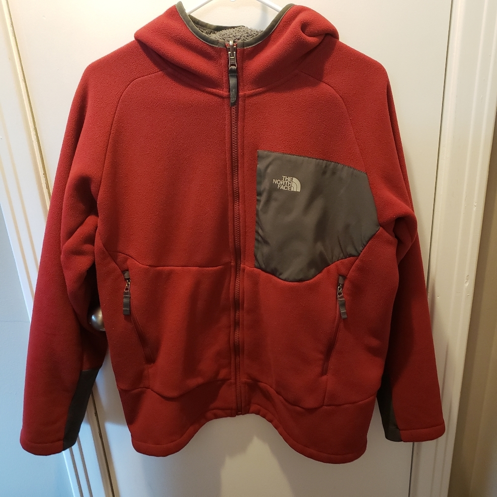 North Face Fleece Jacket with hood size Boys XL 18-20